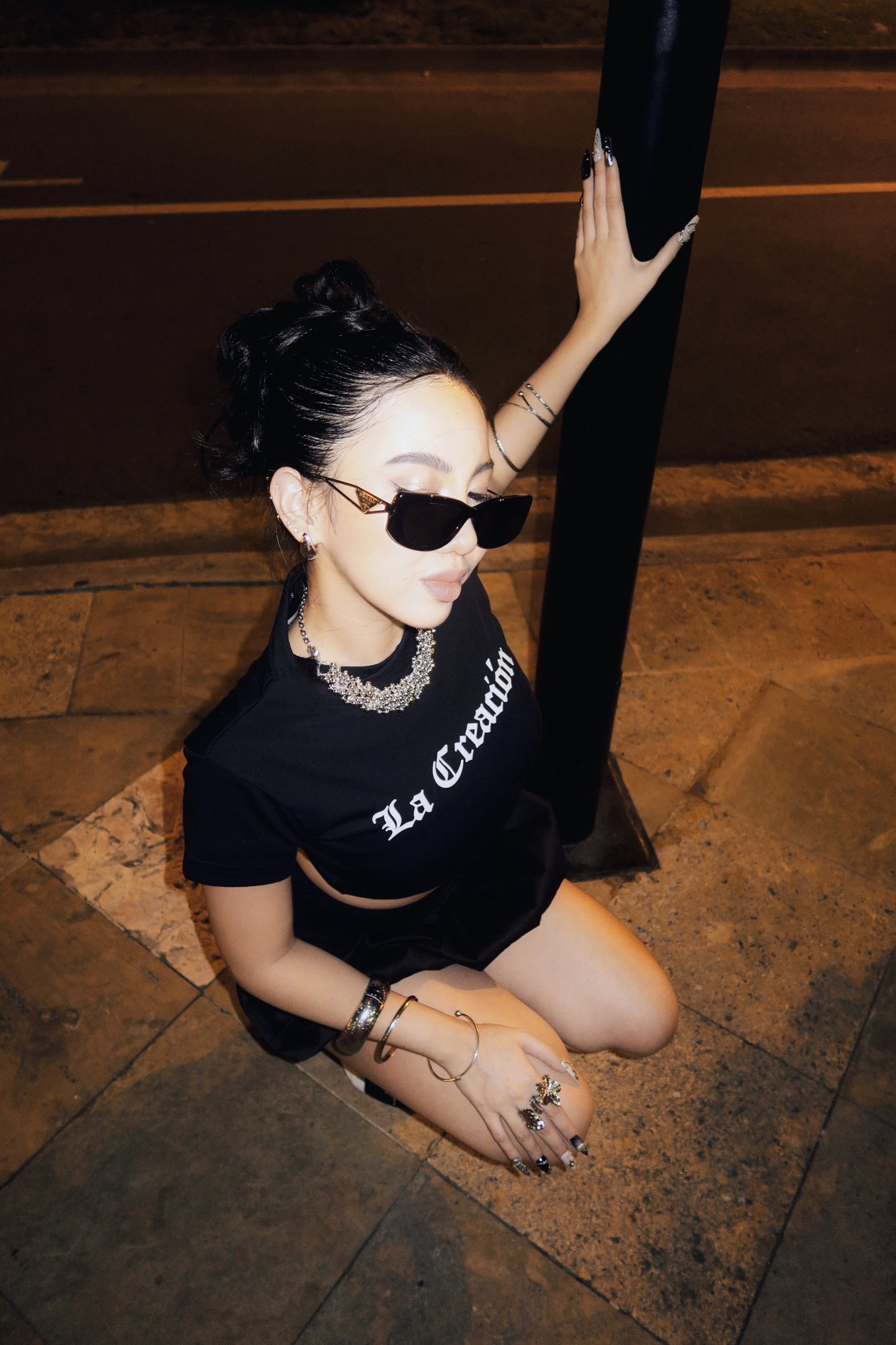 Signature Crop Tops in Black