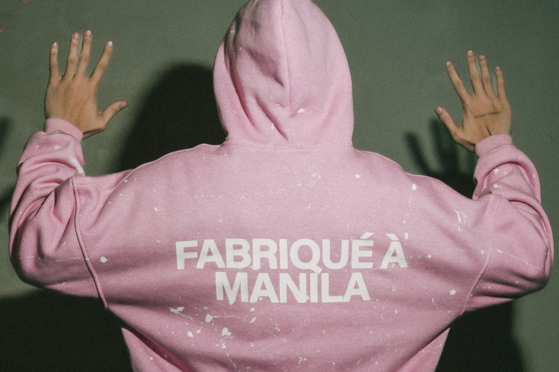 Artefact 003: Splattered Hoodie in Acid Washed Pink