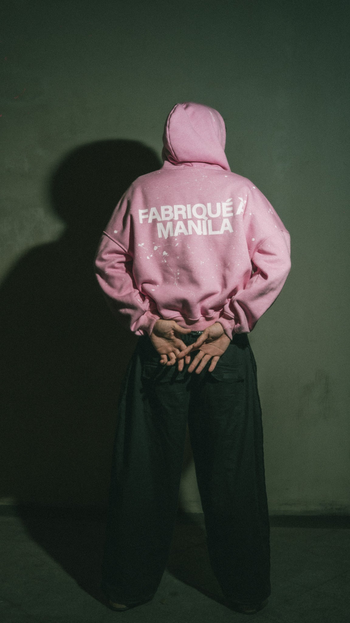 Artefact 003: Splattered Hoodie in Acid Washed Pink