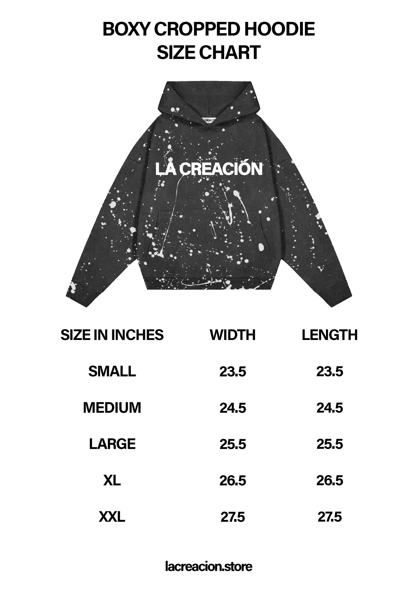 Artefact 003: Splattered Hoodie in Acid Washed Black