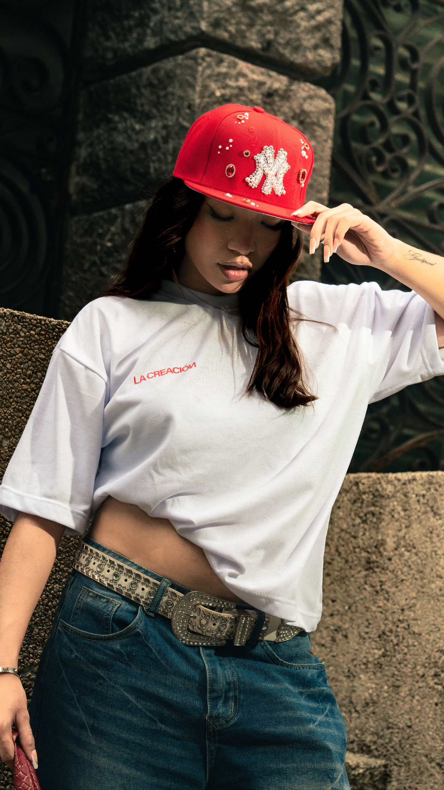 Signature Tee – Blanc Rouge