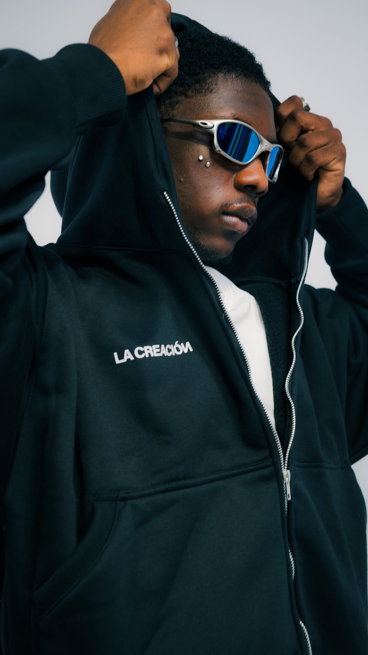 Signature Zip Up in Black