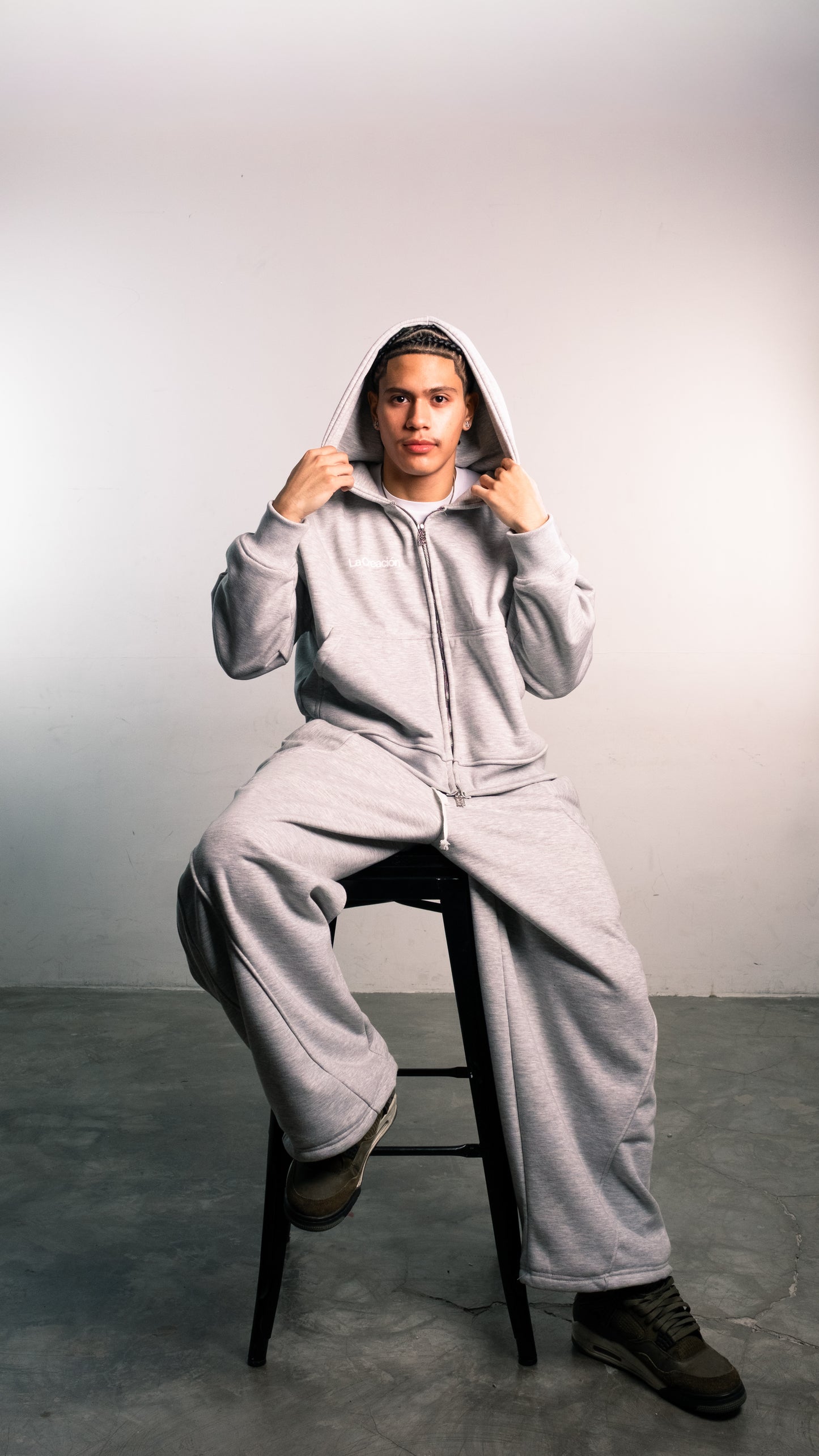 Double Zipped Hoodie – Heather