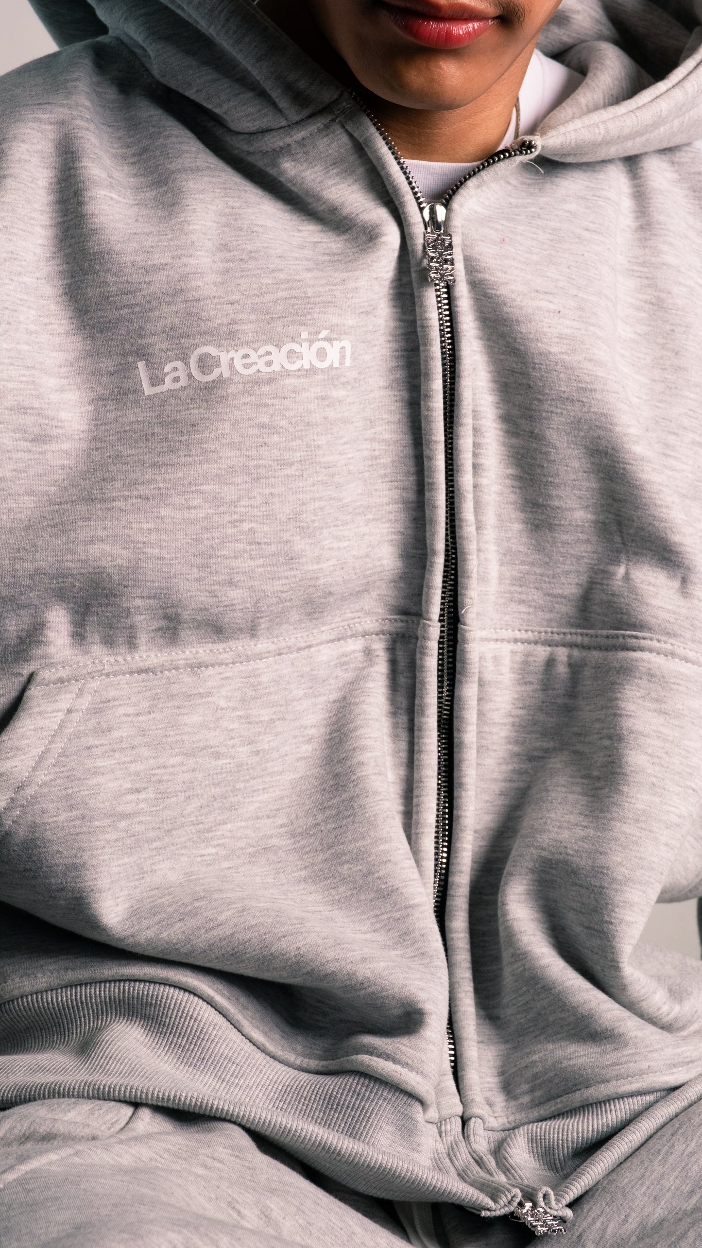 Double Zipped Hoodie – Heather