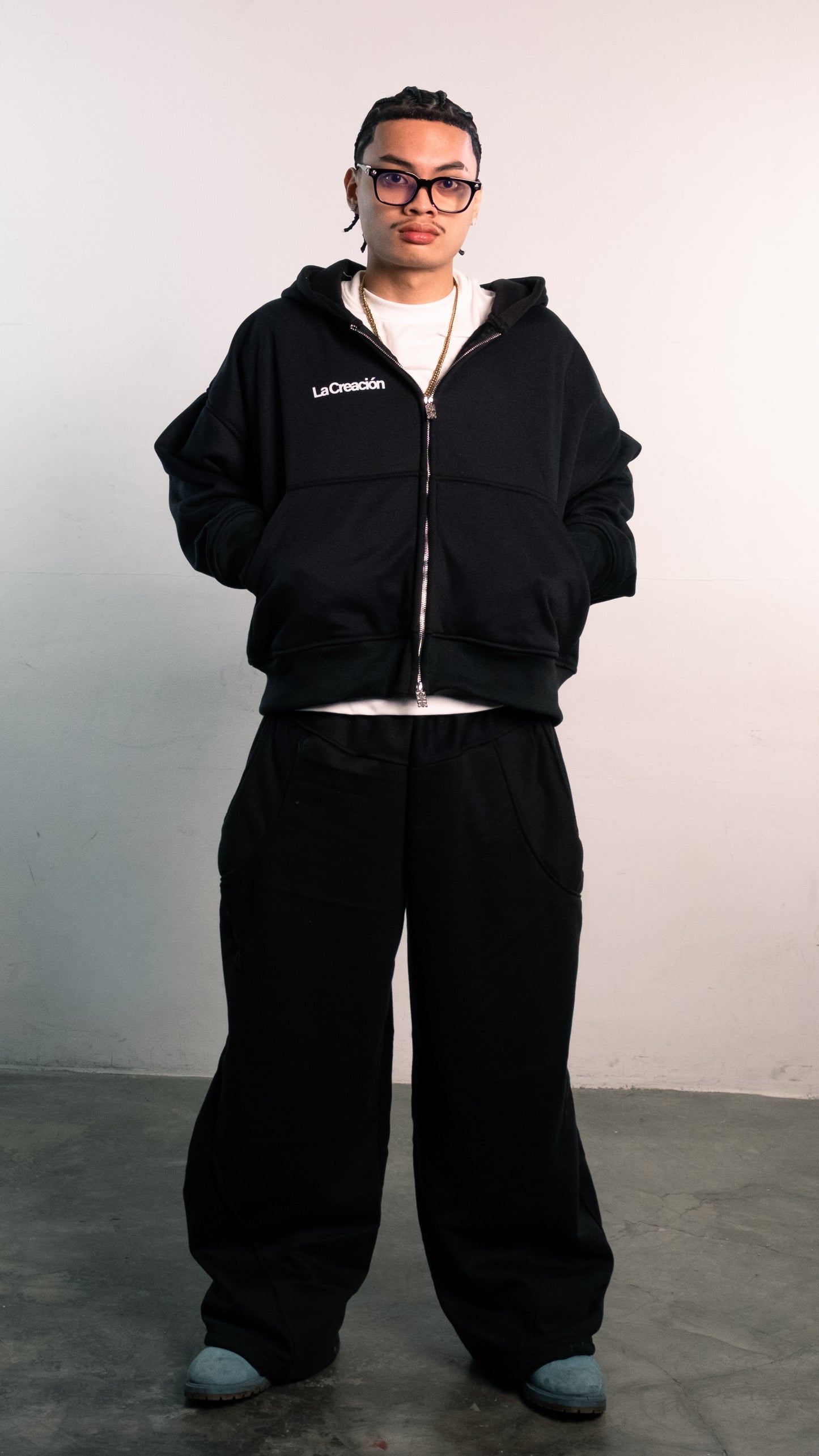 Double Zipped Hoodie – Shadow