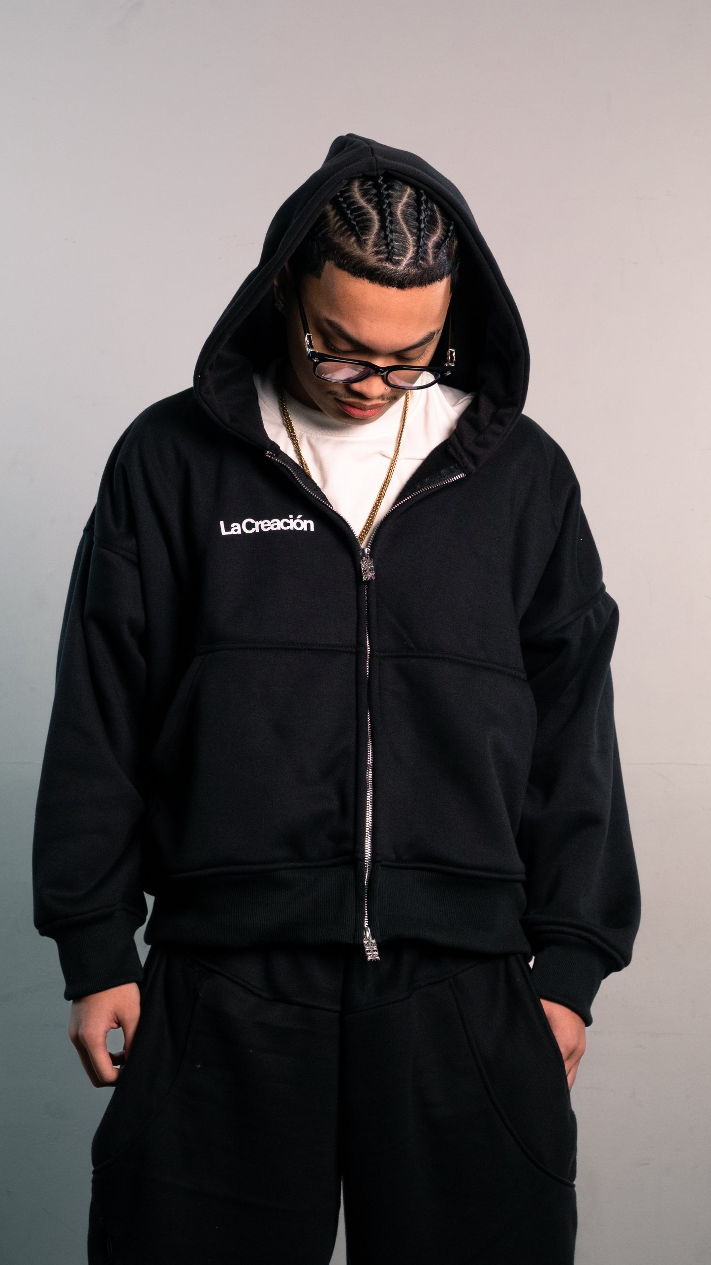 Double Zipped Hoodie – Shadow