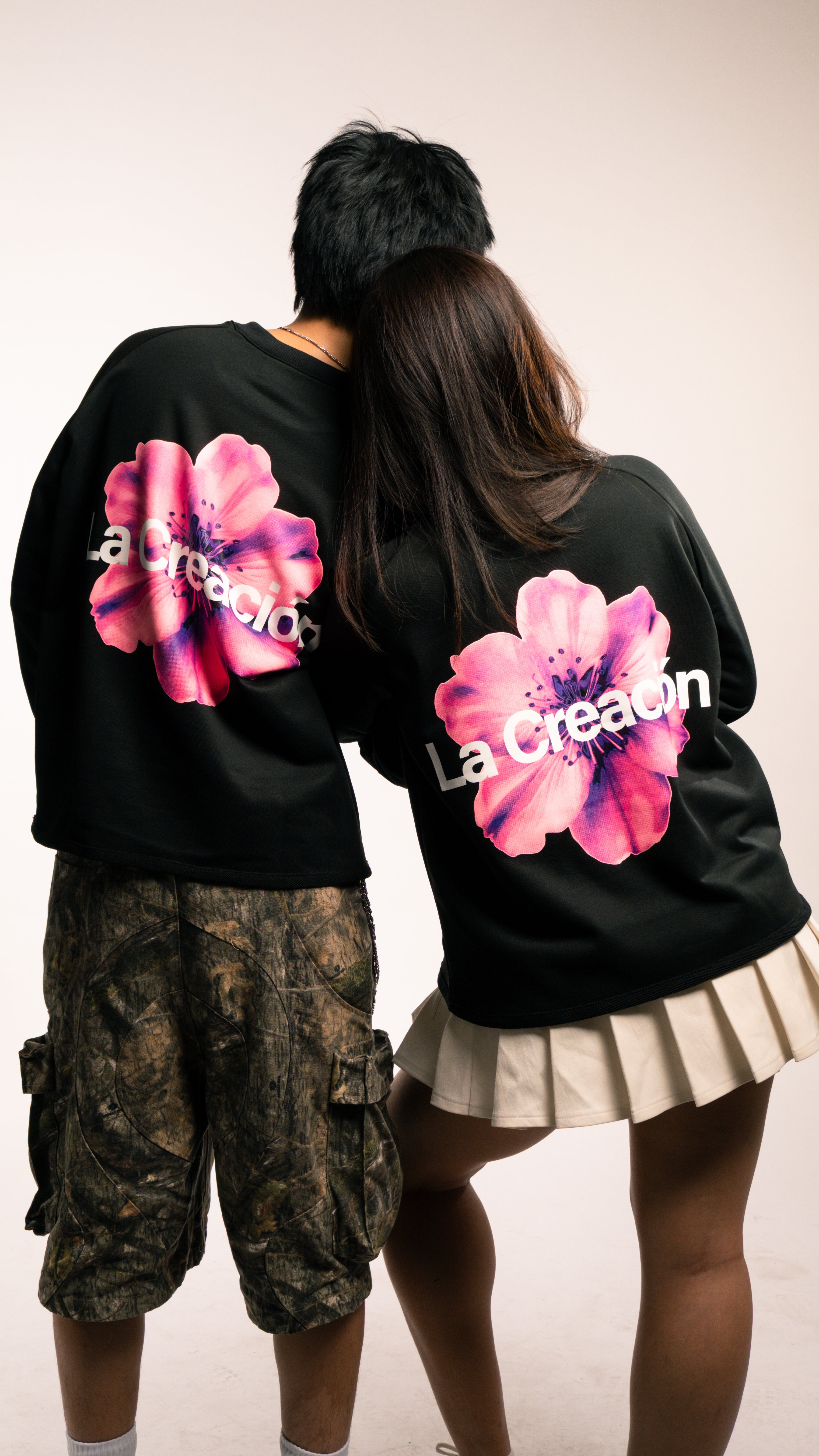 Cherry Blossom Long Sleeve – Black – LA CREACION