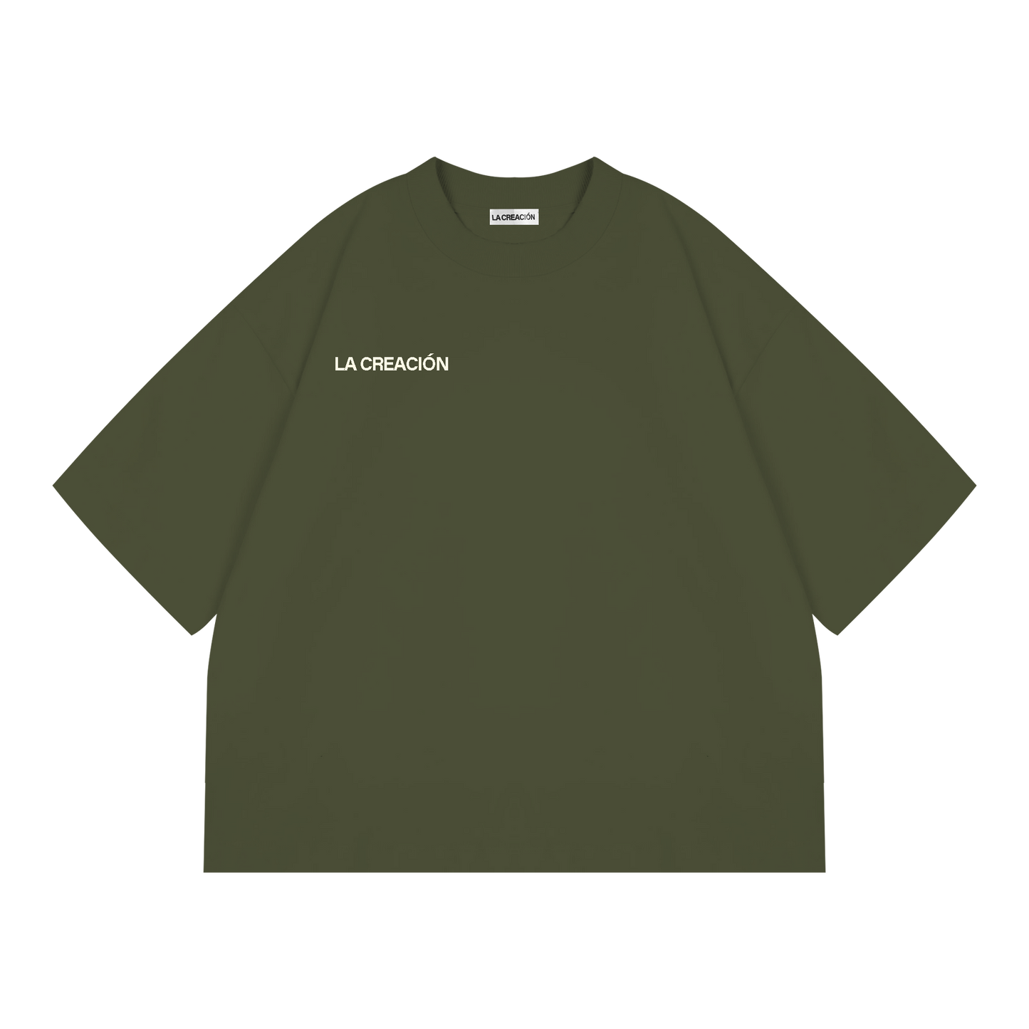 Boxy Cropped Tee in Weathered Green