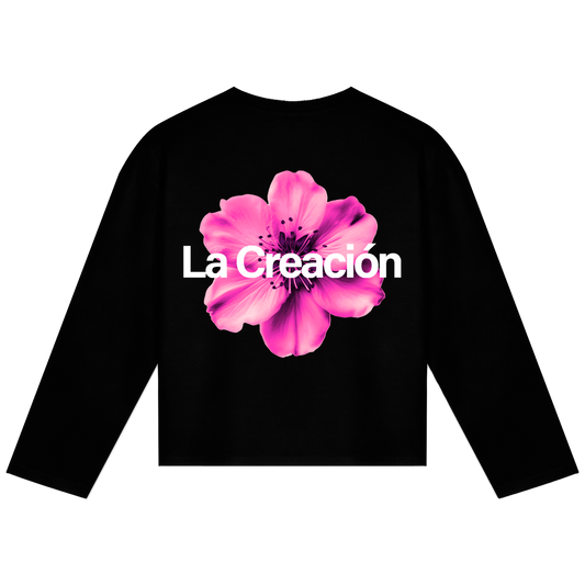 Cherry Blossom Long Sleeve – Black