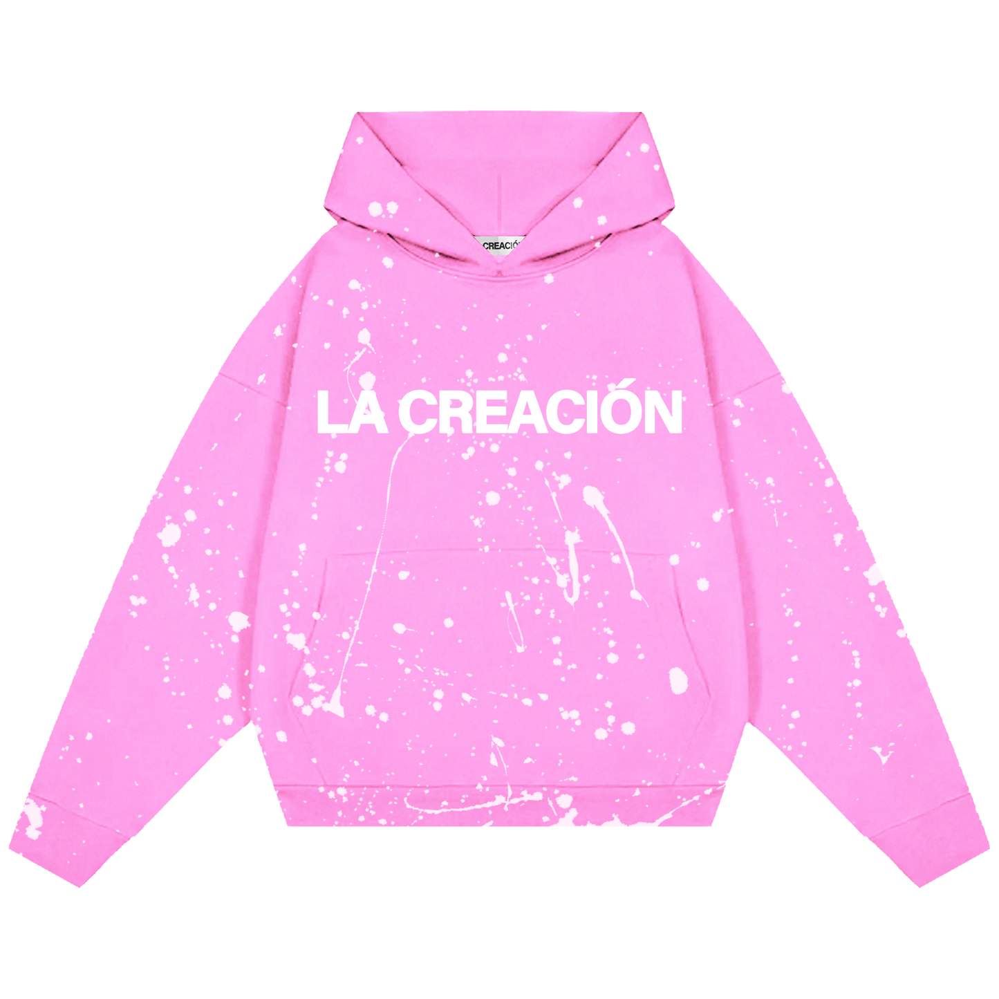 Artefact 003: Splattered Hoodie in Acid Washed Pink