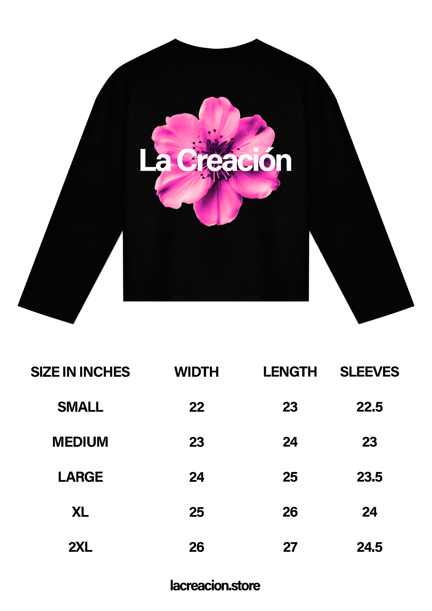 Cherry Blossom Long Sleeve – Black