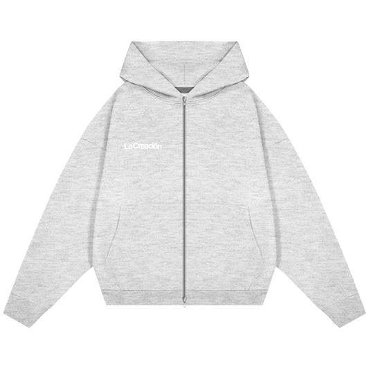 Double Zipped Hoodie – Heather